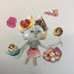 Gestaltung einer Mixed-Media-Figur, die als Helfer unliebsame Aufgaben übernimmt (Collagetechnik und zeichnerische Ergänzung, Klasse 7c) 2020 (1)