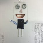 Gestaltung einer Mixed-Media-Figur, die als Helfer unliebsame Aufgaben übernimmt (Collagetechnik und zeichnerische Ergänzung, Klasse 7c) 2020 (3)