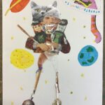 Gestaltung einer Mixed-Media-Figur, die als Helfer unliebsame Aufgaben übernimmt (Collagetechnik und zeichnerische Ergänzung, Klasse 7c) 2020 (6)